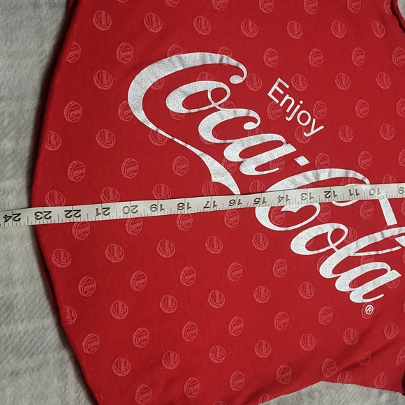 Coca-Cola Red With Silver Foil Logo Tank Med 7-9 - Picture 8 of 10